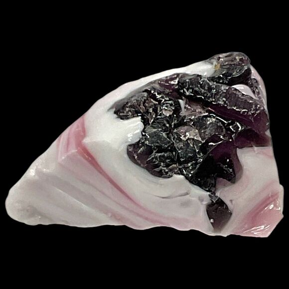 Amethyst‎ Pink Milk Glass Art Glass Cullet Glowing Manganese Slag Glass #5GL22 - Picture 2 of 7